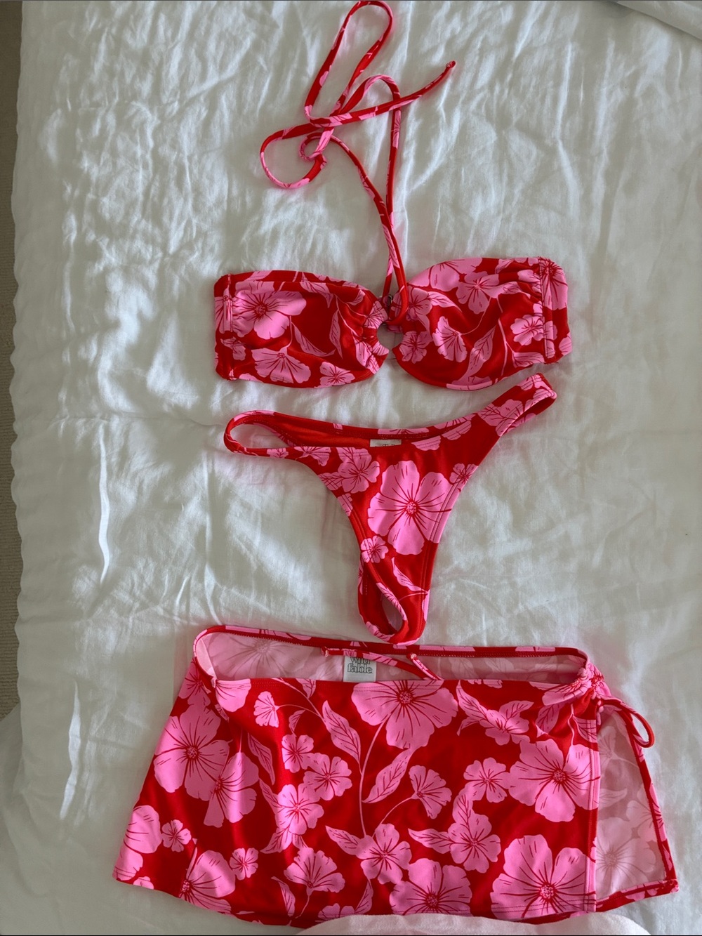 Wild Fabel Floral Bikini Set with Skirt